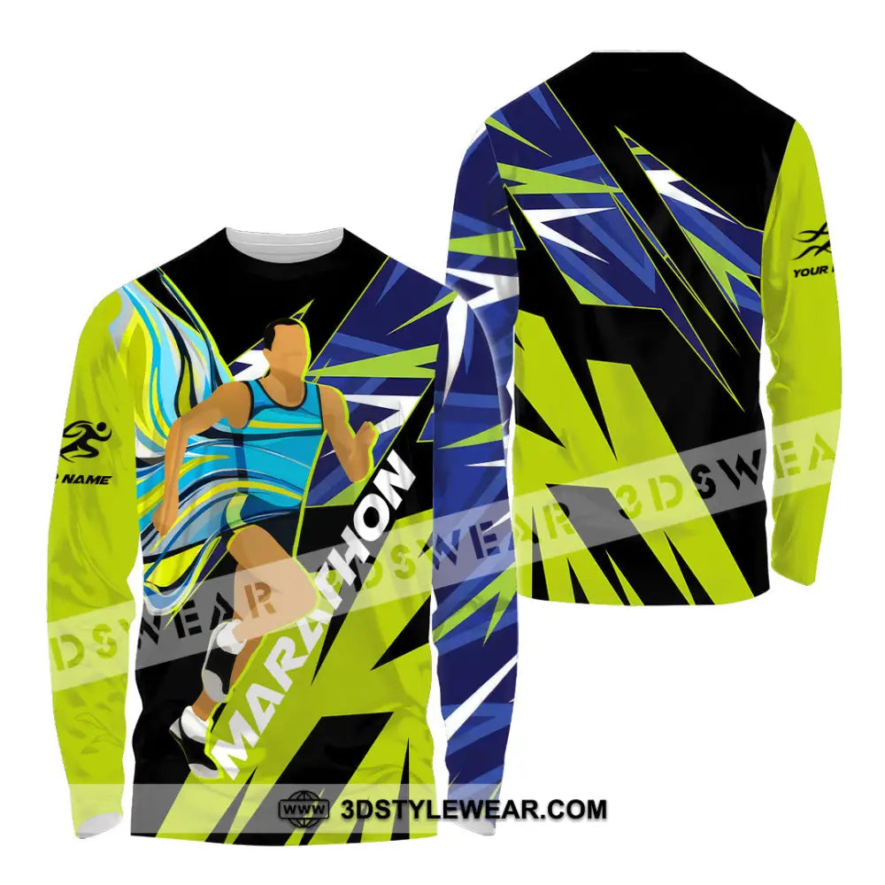 Unisex Shirt - Custom Marathon 3D Shirt - Long Sleeve Shirt / S - T-shirt