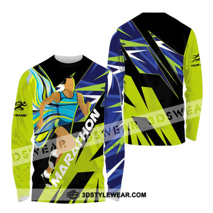 Unisex Shirt - Custom Marathon 3D Shirt - Long Sleeve Shirt / S - T-shirt