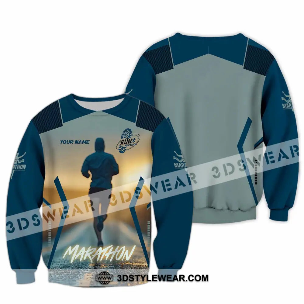 Unisex Shirt - Custom Marathon 3D Shirt - Long Sleeve / S - T-shirt
