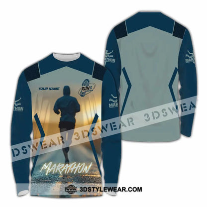 Unisex Shirt - Custom Marathon 3D Shirt - Long Sleeve Shirt / S - T-shirt