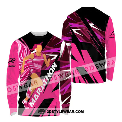 Unisex Shirt - Custom Marathon 3D Shirt - Long Sleeve Shirt / S - T-shirt