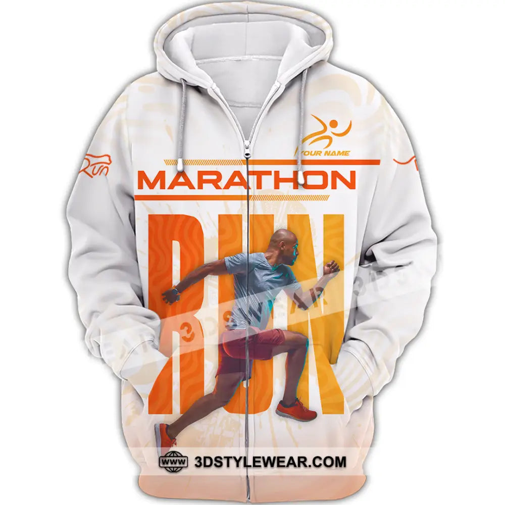 Unisex Shirt - Custom Marathon 3D Shirt - Zipper Hoodie / S - T-shirt