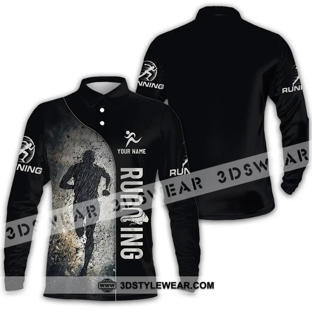 Unisex Shirt - Custom Marathon Running Lover Sport Shirt - Long Sleeve Polo / S - T-shirt