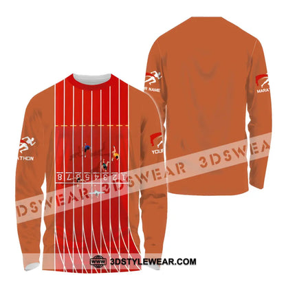 Unisex Shirt - Custom Marathon Running Lover Sport Shirt - Long Sleeve Shirt / S - T-shirt