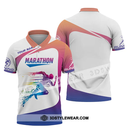 Unisex Shirt - Custom Marathon Running Lover Sport Shirt - Polo Shirt / S - T-shirt