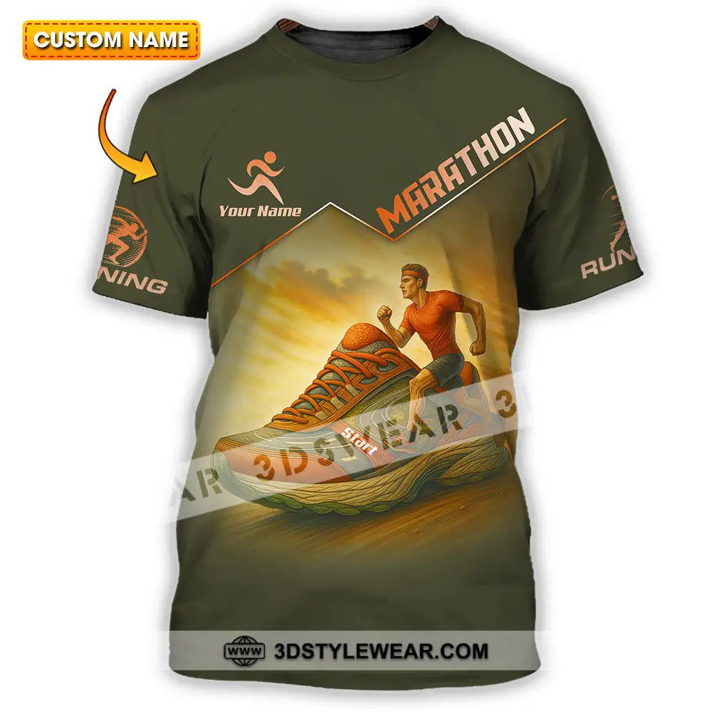 Unisex Shirt - Custom Marathon Running Lover Sport Shirt - T-shirt