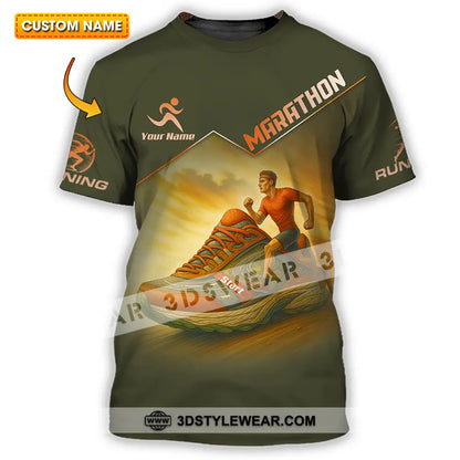 Unisex Shirt - Custom Marathon Running Lover Sport Shirt - T-shirt
