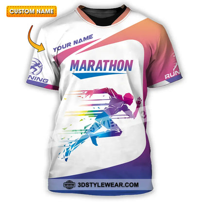 Unisex Shirt - Custom Marathon Running Lover Sport Shirt - T-shirt