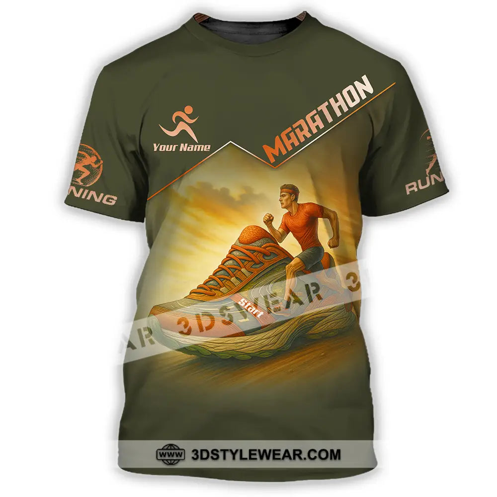 Unisex Shirt - Custom Marathon Running Lover Sport Shirt - T-Shirt / S - T-shirt