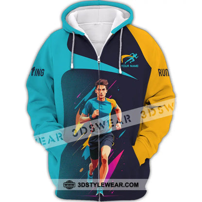 Unisex Shirt - Custom Marathon Running Lover Sport Shirt - Zipper Hoodie / S - T-shirt