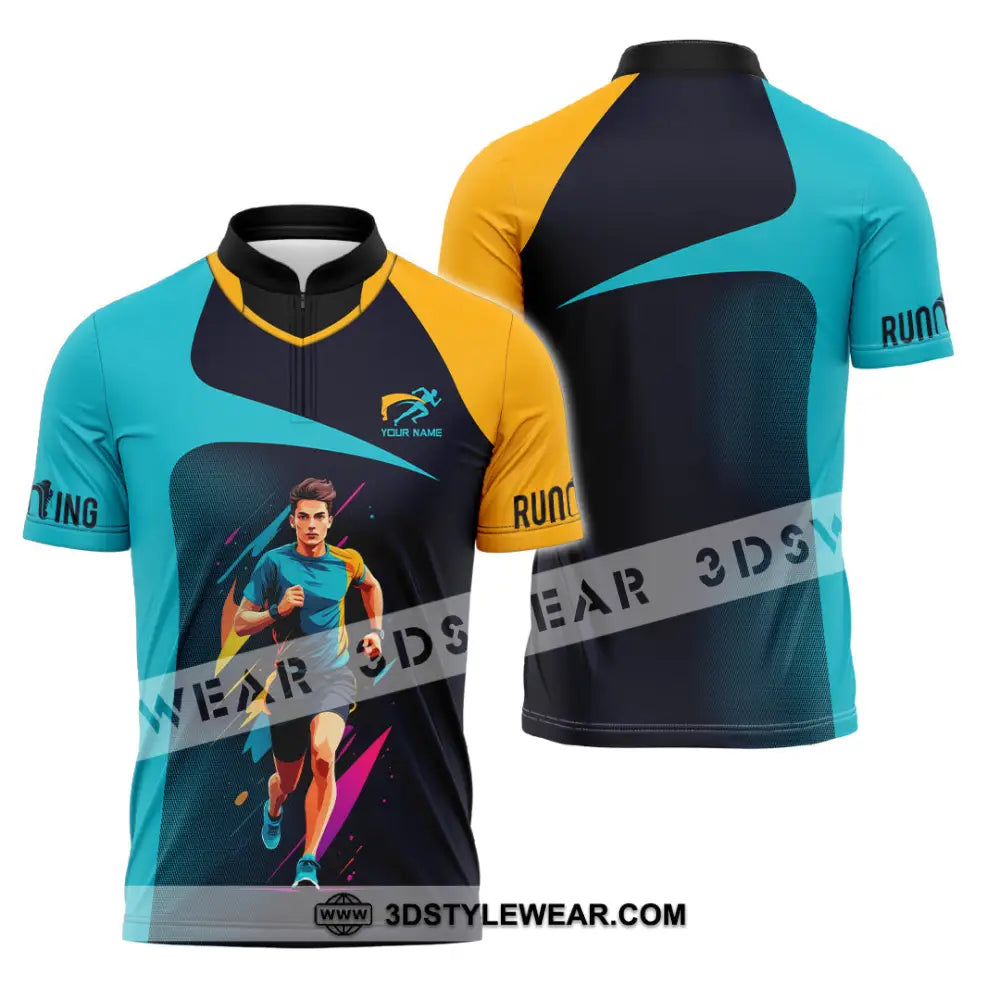 Unisex Shirt - Custom Marathon Running Lover Sport Shirt - Zipper Polo Shirt / S - T-shirt
