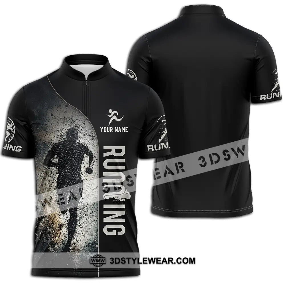 Unisex Shirt - Custom Marathon Running Lover Sport Shirt - Zipper Polo Shirt / S - T-shirt