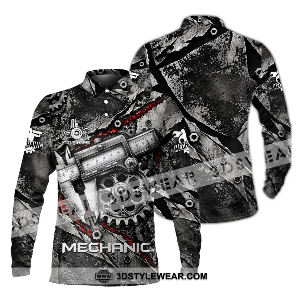 Unisex Shirt - Custom Mechanic Shirt - Long Sleeve Polo / S - T-shirt