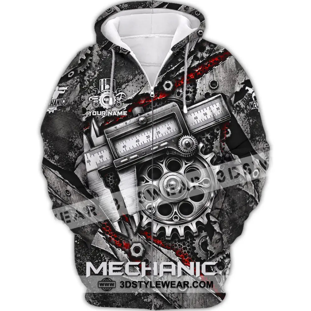 Unisex Shirt - Custom Mechanic Shirt - Zipper Hoodie / S - T-shirt