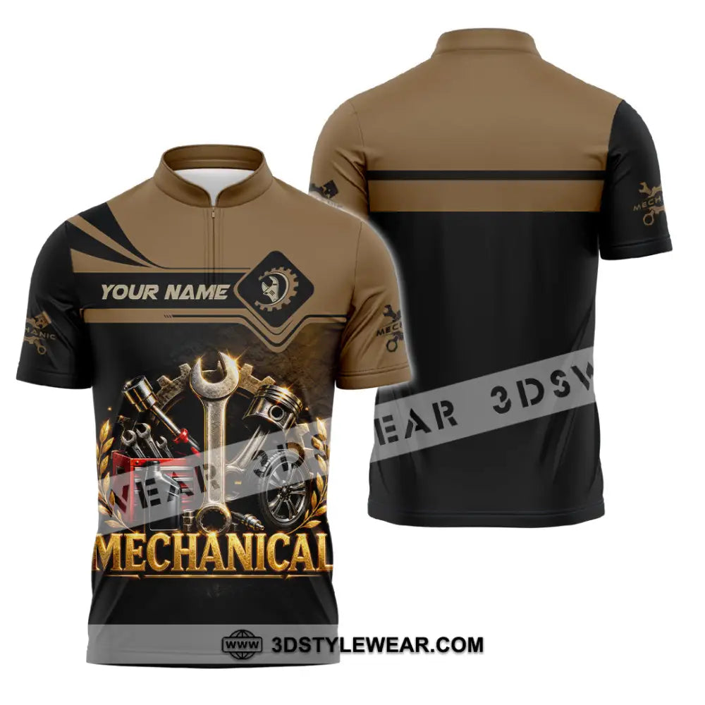 Unisex Shirt - Custom Mechanical Shirt - Zipper Polo Shirt / S - T-shirt