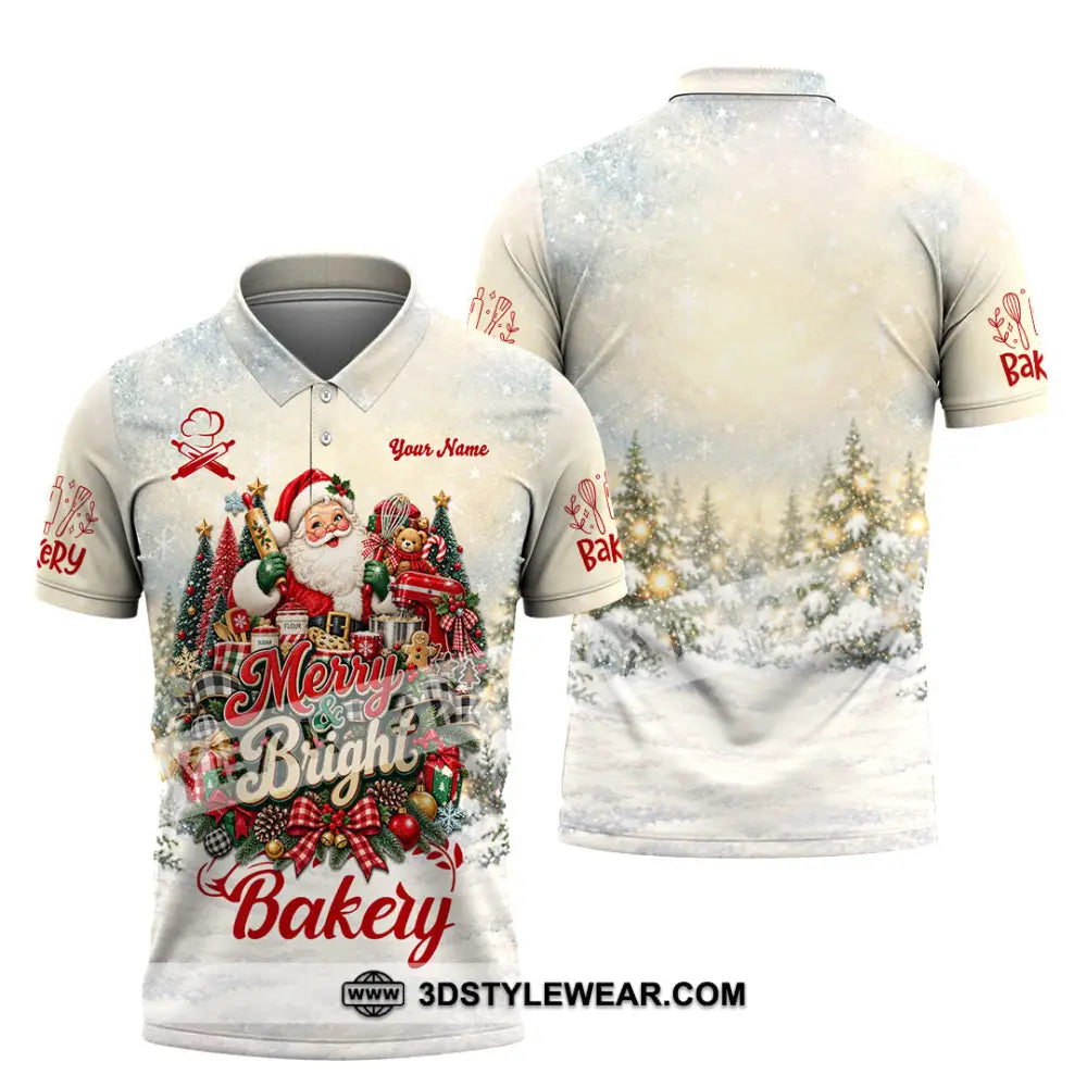 Unisex Shirt - Custom Merry Bright Bakery Shirt - Polo Shirt / S - T-shirt