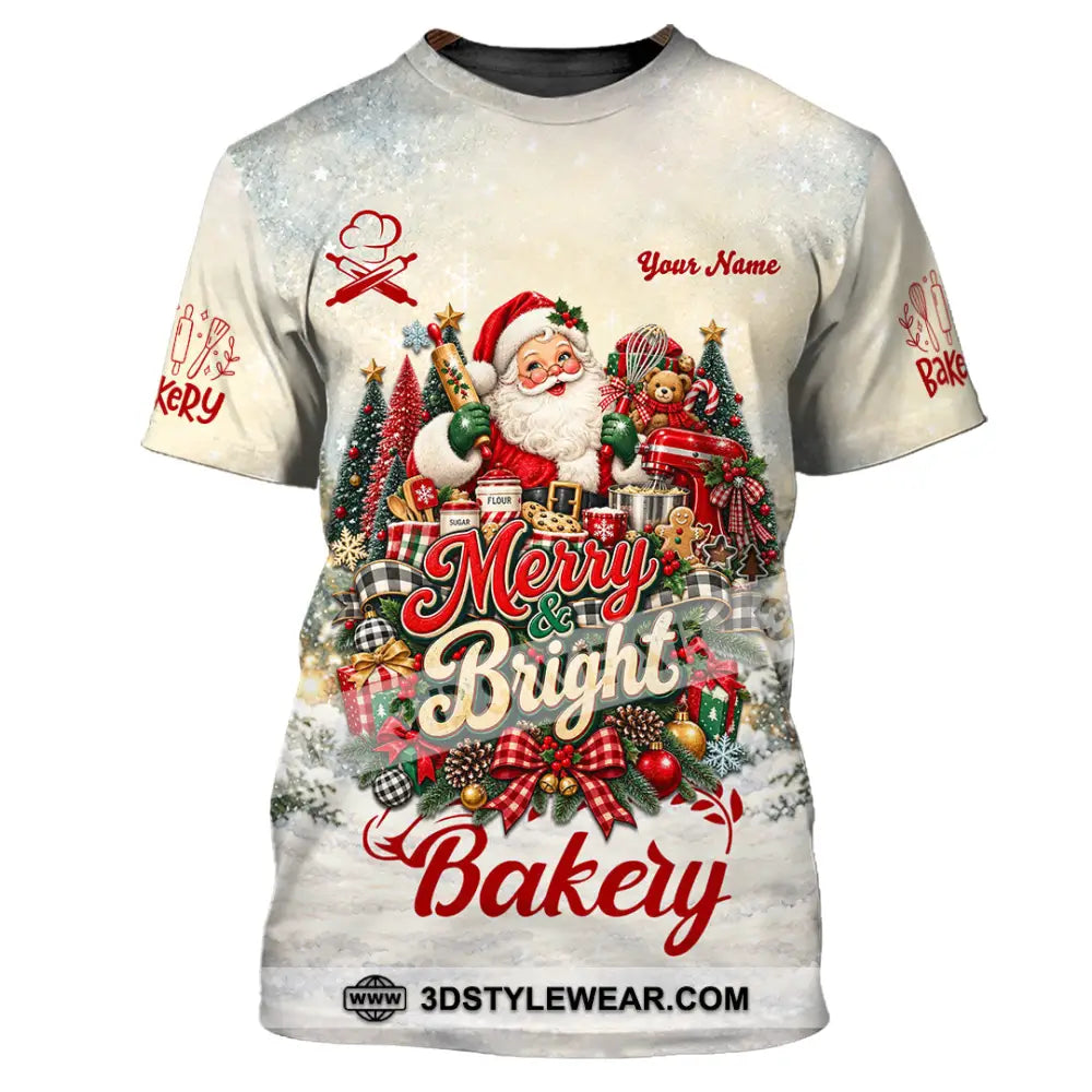 Unisex Shirt - Custom Merry Bright Bakery Shirt - T-Shirt / S - T-shirt