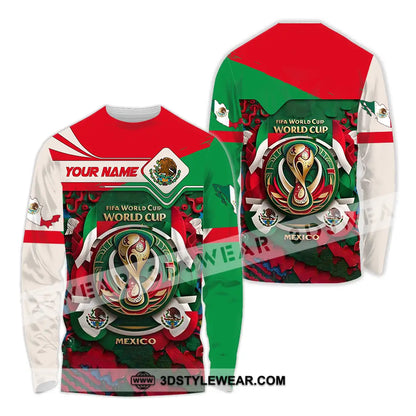 Unisex Shirt - Custom Mexico Fifa Club World Cup 2026 3D Shirt Long Sleeve Shirt / S T-shirt