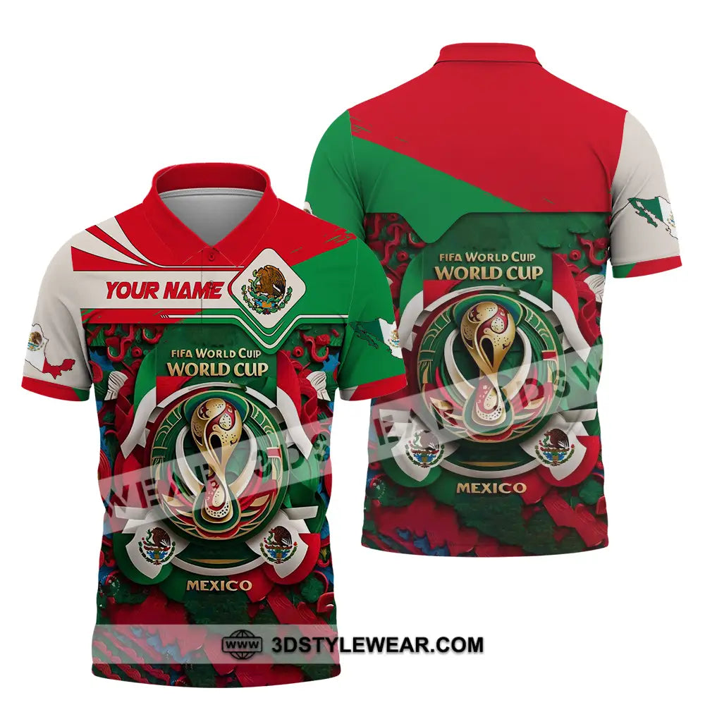 Unisex Shirt - Custom Mexico Fifa Club World Cup 2026 3D Shirt Polo Shirt / S T-shirt