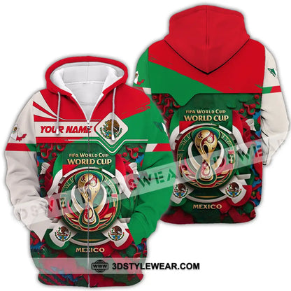 Unisex Shirt - Custom Mexico Fifa Club World Cup 2026 3D Shirt Zipper Hoodie / S T-shirt