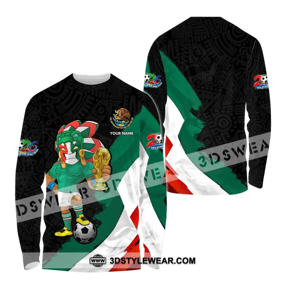Unisex Shirt - Custom Mexico FIFA World Cup 2026 3D Shirt Long Sleeve Shirt / S T-shirt