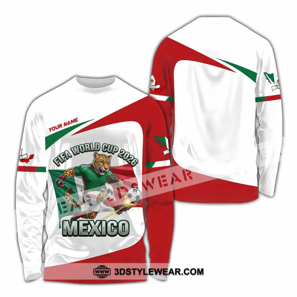 Unisex Shirt - Custom Mexico Fifa World Cup 2026 3D Shirt Long Sleeve Shirt / S T-shirt