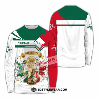 Unisex Shirt - Custom Mexico FIFA World Cup 2026 3D Shirt Long Sleeve Shirt / S T-shirt