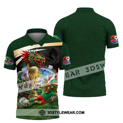 Unisex Shirt - Custom Mexico FIFA World Cup 2026 3D Shirt Polo Shirt / S T-shirt