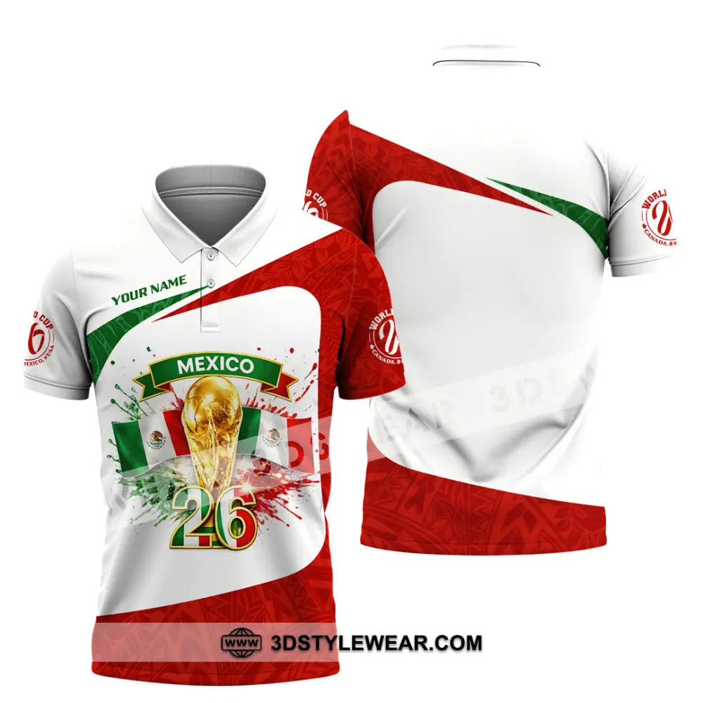 Unisex Shirt - Custom Mexico Fifa World Cup 2026 3D Shirt Polo Shirt / S T-shirt