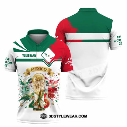 Unisex Shirt - Custom Mexico FIFA World Cup 2026 3D Shirt Polo Shirt / S T-shirt
