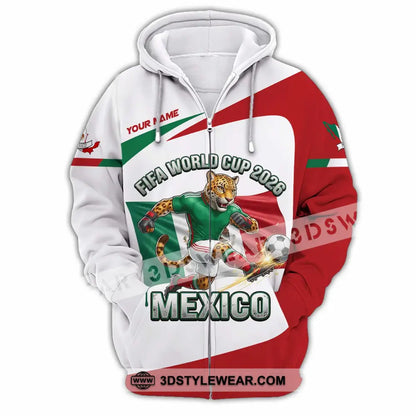 Unisex Shirt - Custom Mexico Fifa World Cup 2026 3D Shirt Zipper Hoodie / S T-shirt