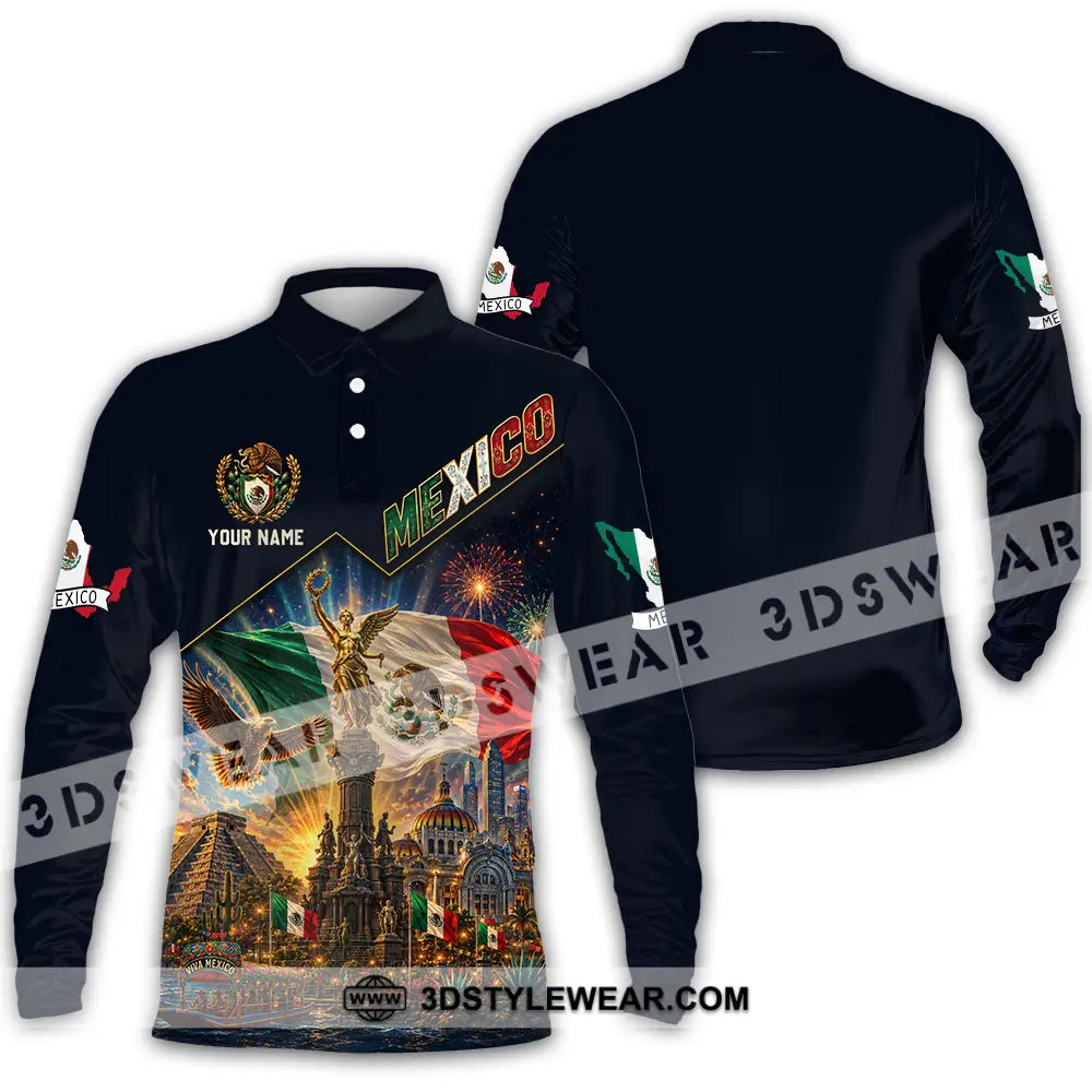 Unisex Shirt - Custom Mexico Shirt - Long Sleeve Polo / S - T-shirt