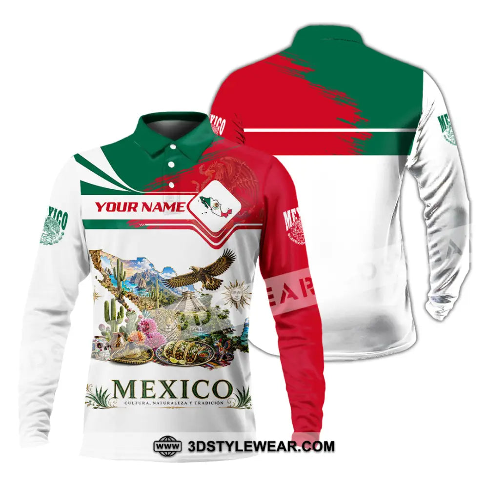 Unisex Shirt - Custom Mexico Shirt - Long Sleeve Polo / S - T-shirt