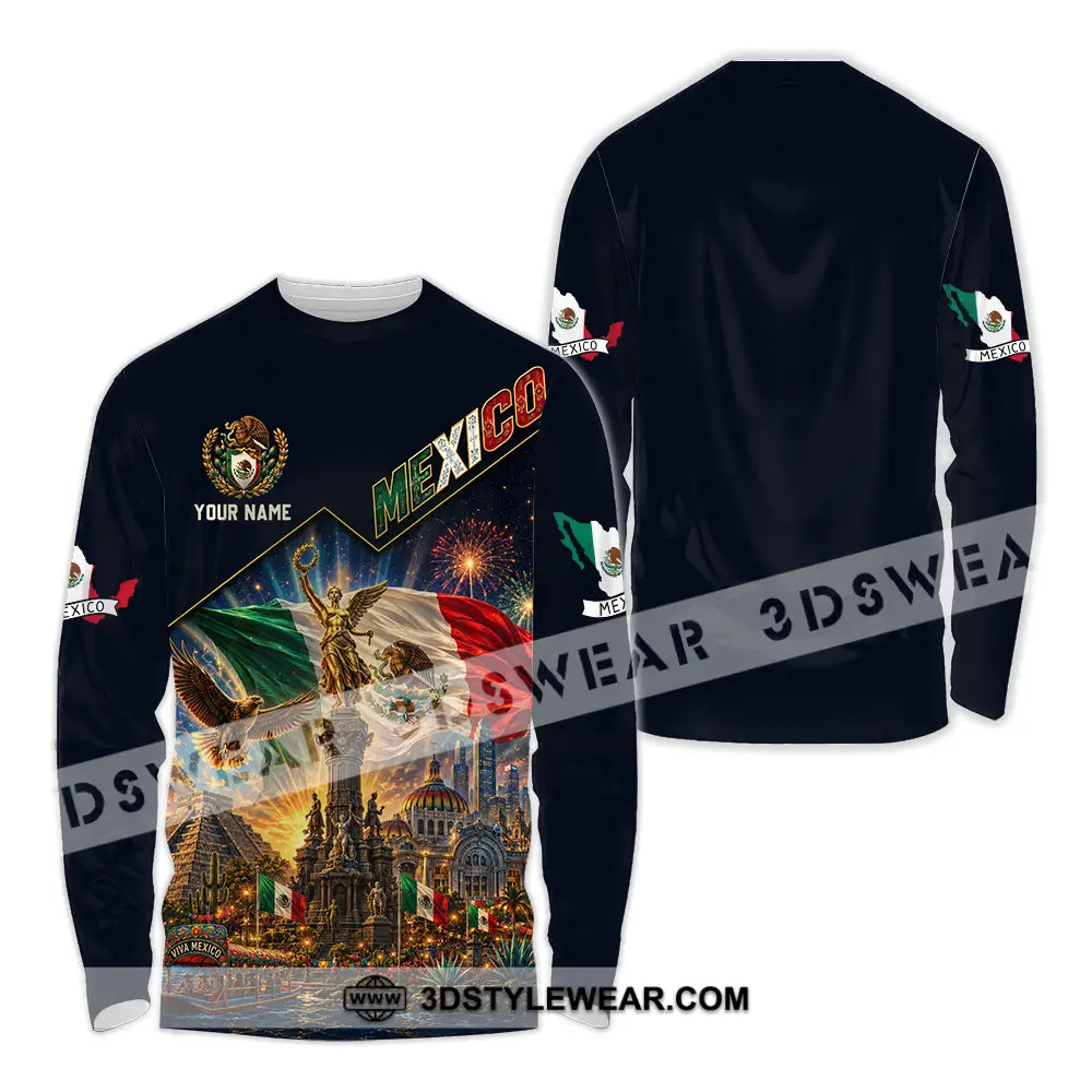 Unisex Shirt - Custom Mexico Shirt - Long Sleeve Shirt / S - T-shirt