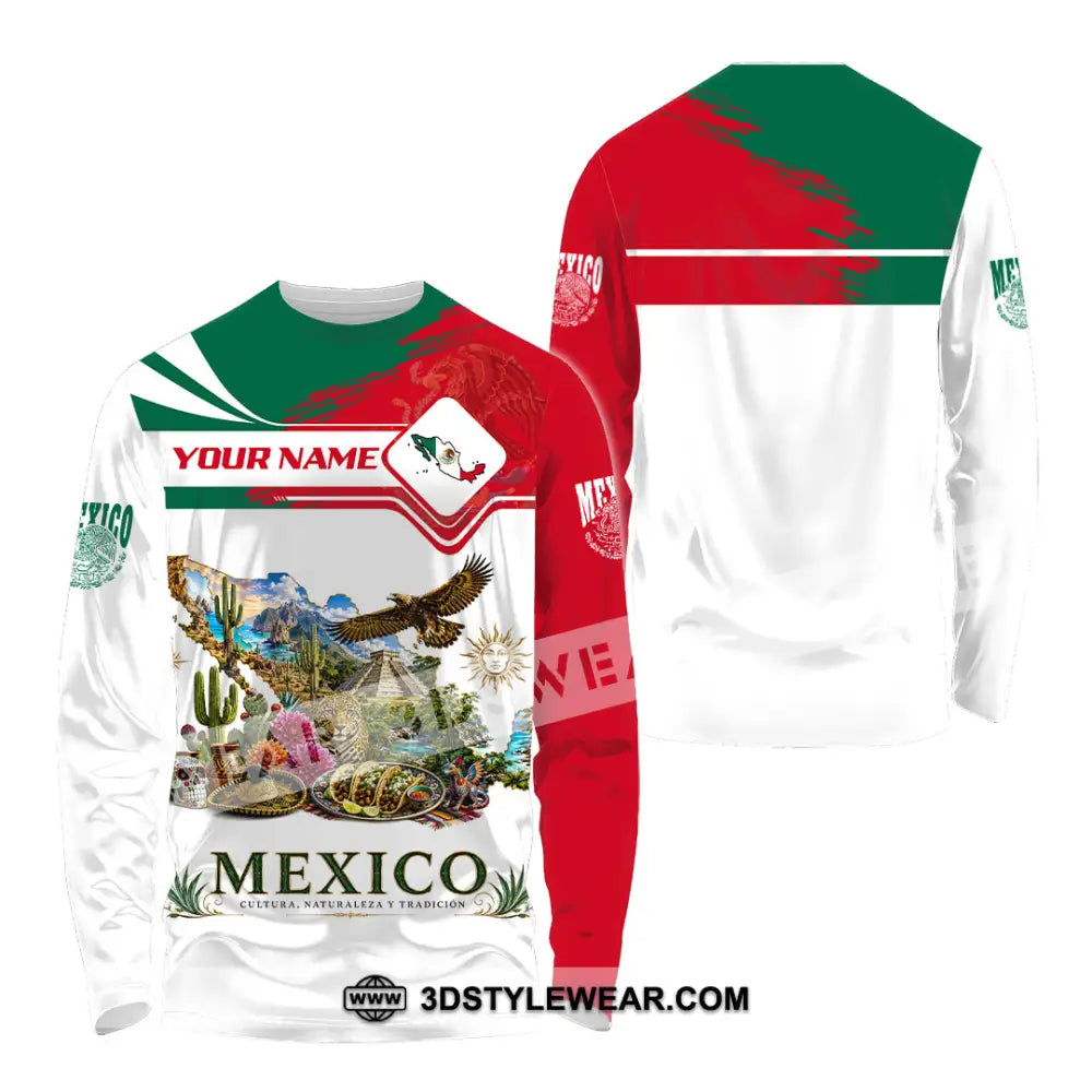 Unisex Shirt - Custom Mexico Shirt - Long Sleeve Shirt / S - T-shirt