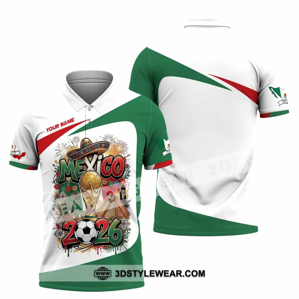 Unisex Shirt - Custom Mexico World Cup 2026 3D Shirt Polo Shirt / S T-shirt