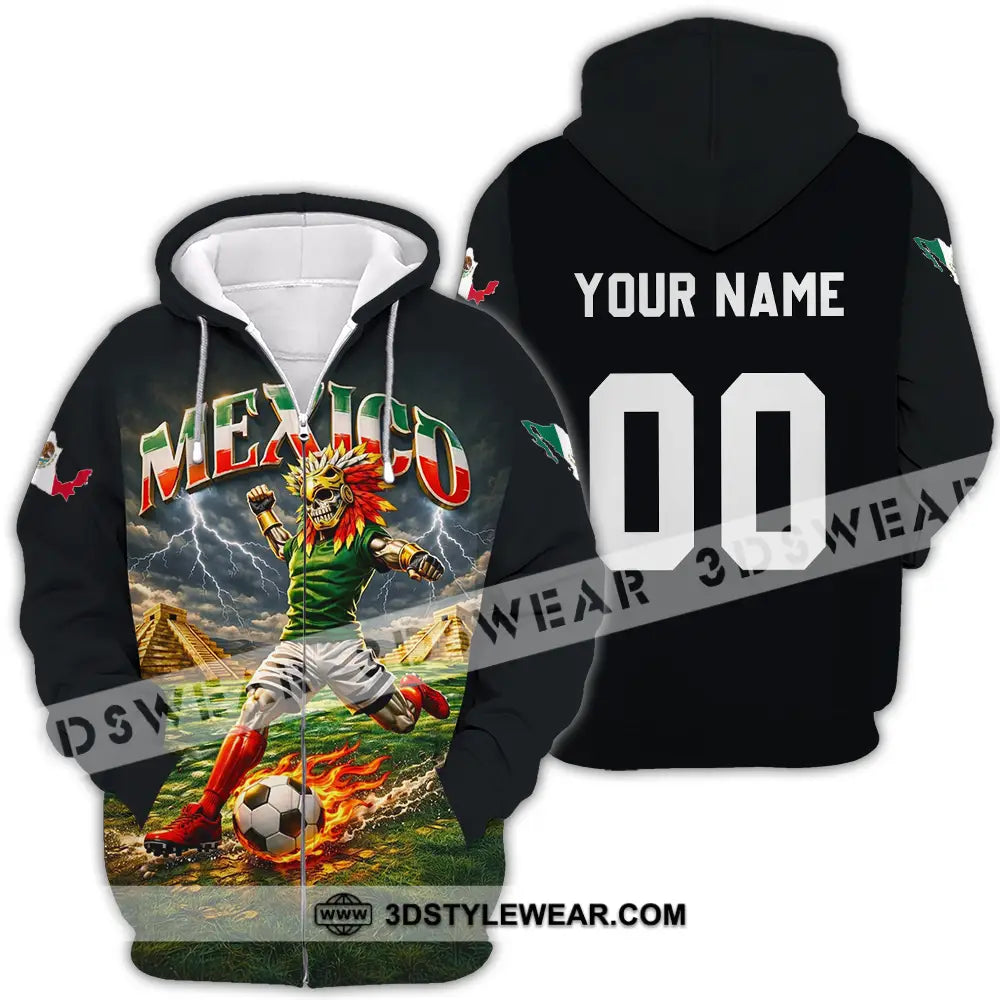 Unisex Shirt - Custom Mexico World Cup 2026 3D Shirt Zipper Hoodie / S T-shirt