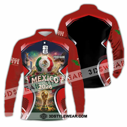 Unisex Shirt - Custom Mexico World Cup 2026 Shirt - Long Sleeve Polo / S - T-shirt
