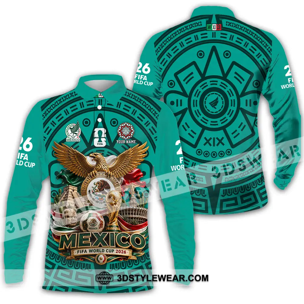 Unisex Shirt - Custom Mexico World Cup 2026 Shirt - Long Sleeve Polo / S - T-shirt