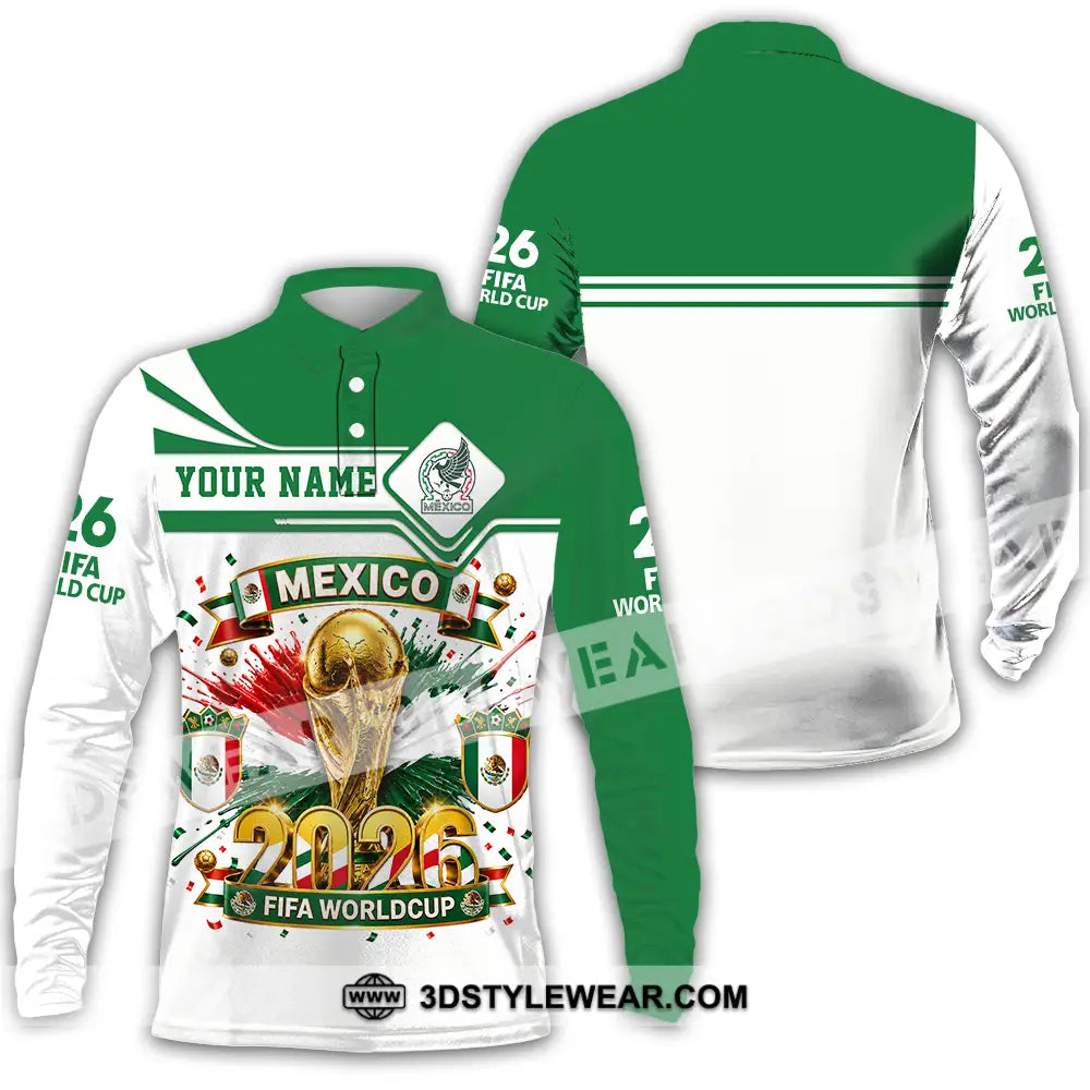 Unisex Shirt - Custom Mexico World Cup 2026 Shirt - Long Sleeve Polo / S - T-shirt