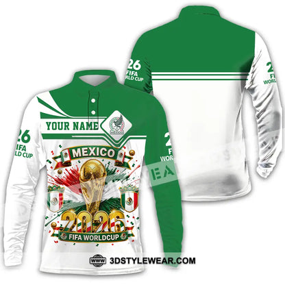 Unisex Shirt - Custom Mexico World Cup 2026 Shirt - Long Sleeve Polo / S - T-shirt