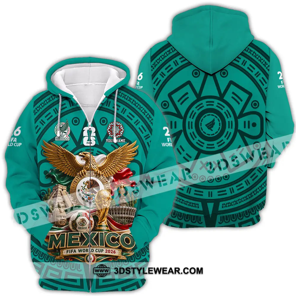 Unisex Shirt - Custom Mexico World Cup 2026 Shirt - Zipper Hoodie / S - T-shirt