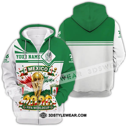 Unisex Shirt - Custom Mexico World Cup 2026 Shirt - Zipper Hoodie / S - T-shirt