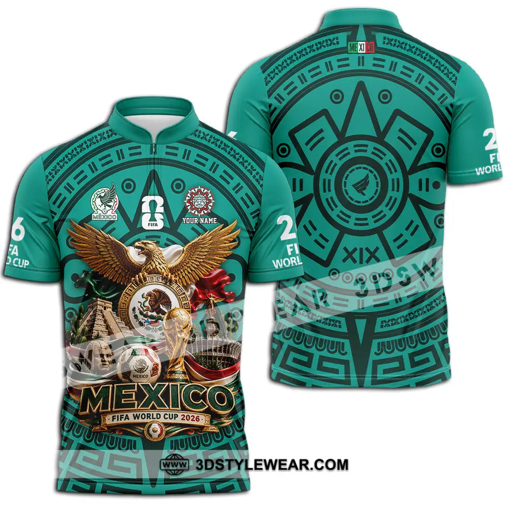 Unisex Shirt - Custom Mexico World Cup 2026 Shirt - Zipper Polo Shirt / S - T-shirt