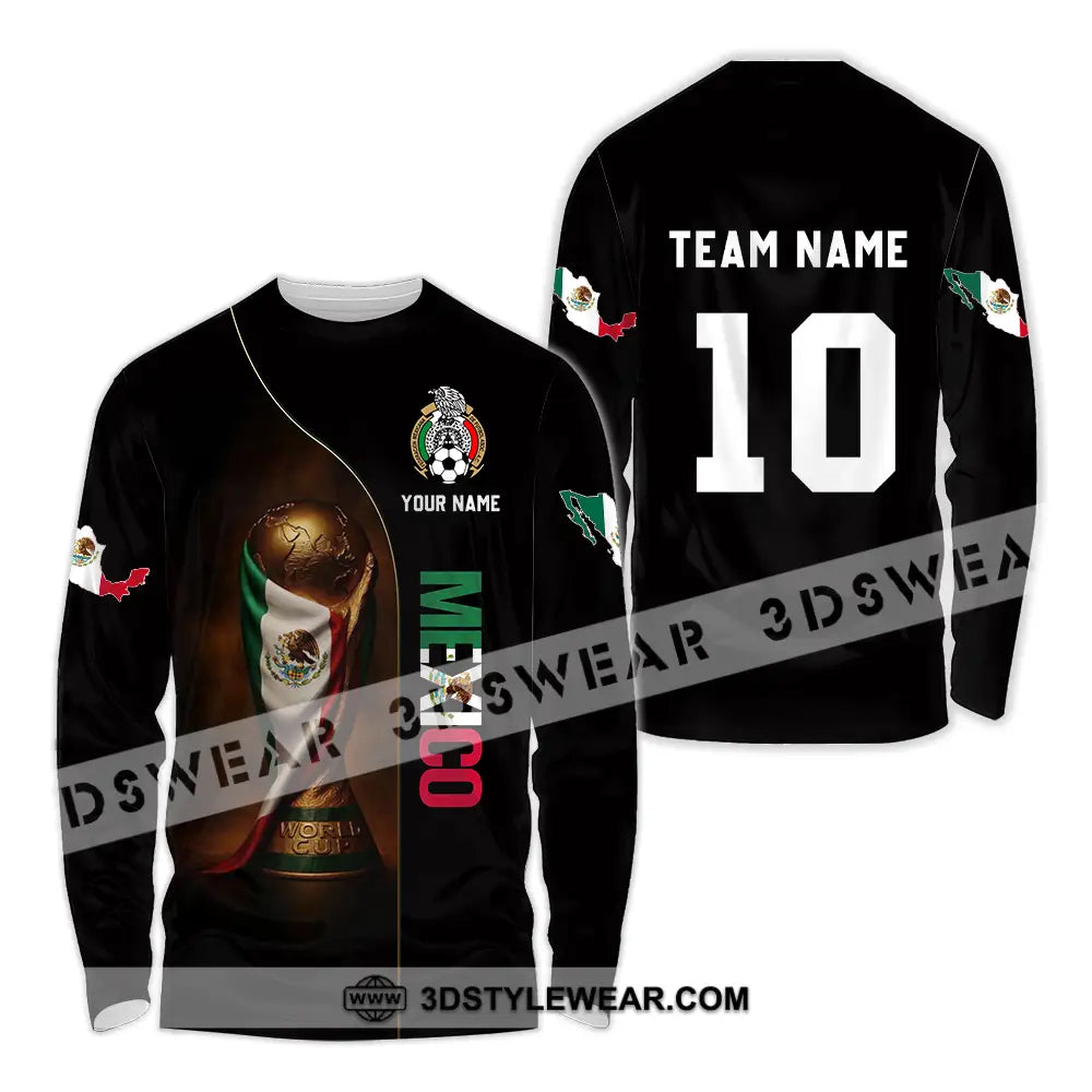 Unisex Shirt - Custom Mexico World Cup 3D Shirt Long Sleeve Shirt / S T-shirt