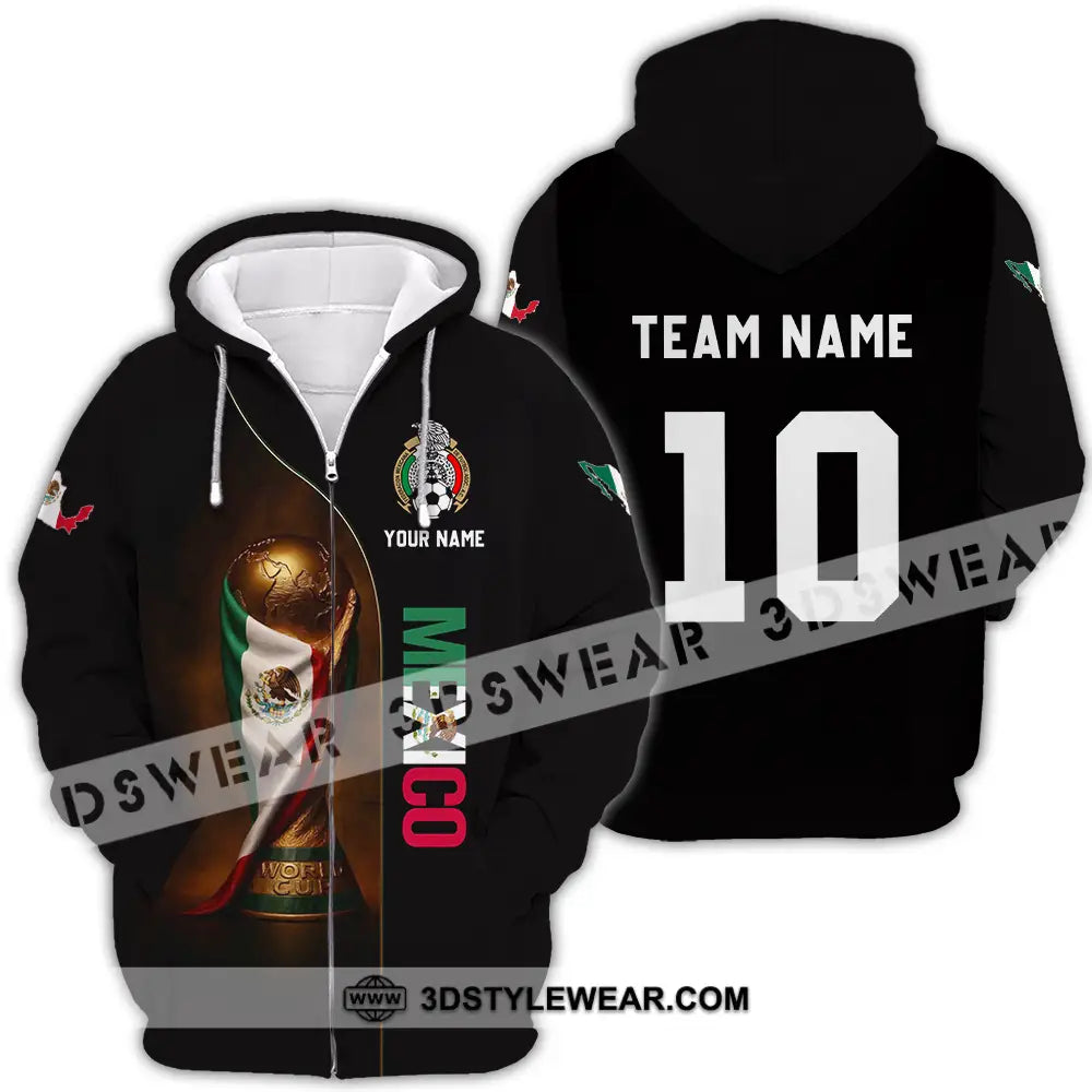 Unisex Shirt - Custom Mexico World Cup 3D Shirt Zipper Hoodie / S T-shirt