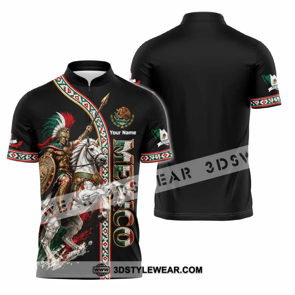 Unisex Shirt - Custom Mexico Shirt - Zipper Polo Shirt / S - T-shirt