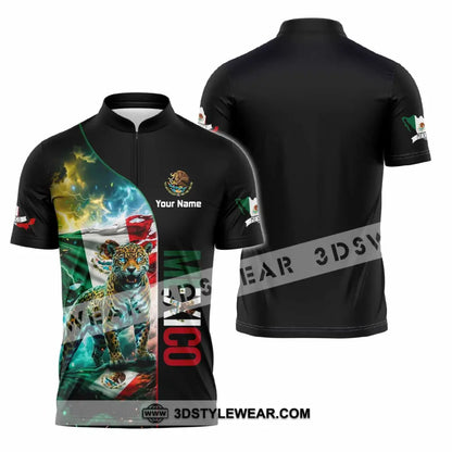 Unisex Shirt - Custom Mexico Shirt - Zipper Polo Shirt / S - T-shirt