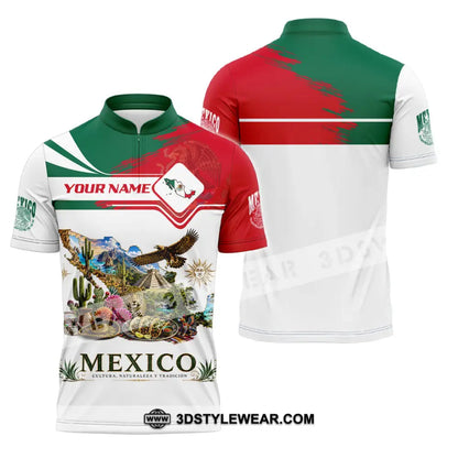 Unisex Shirt - Custom Mexico Shirt - Zipper Polo Shirt / S - T-shirt