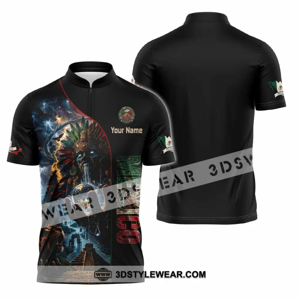 Unisex Shirt - Custom Mexico Shirt - Zipper Polo Shirt / S - T-shirt